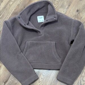 Abercrombie & Fitch | Mauve Brown Sherpa Pullover